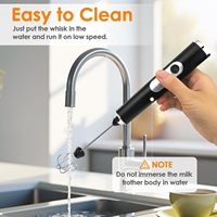Mousseur à lait électrique USB 2-en-1 rechargeable, batteur mélangeur pour café, latte, cappuccino, matcha, chocolat chaud, œufs