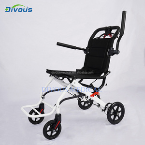 Silla de ruedas de hospital de tamaño pequeño Plegable ligera compacta silla de ruedas manual portátil de viaje para discapacitados - Product Image 2