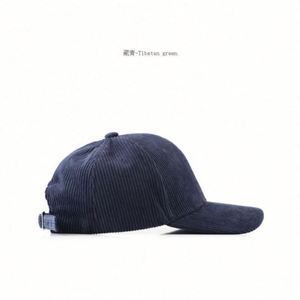 Casquette de baseball en velours côtelé personnalisée à 6 panneaux avec logo brodé réglable - Product Image 4