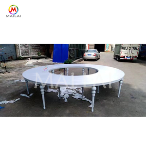 Wholesale Factory Furniture Wedding Sweetheart <strong>Table</strong> <strong>White</strong> <strong>Round</strong> <strong>Gloss</strong> Mdf Top Stainless Steel Legs Wedding <strong>Table</strong> - Product Image 2
