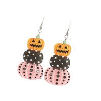 1 Paar Halloween Frau baumeln Ohrringe Acryl gestapelt Kürbis Tropfen Ohrringe für Mädchen Urlaub Geburtstags geschenk