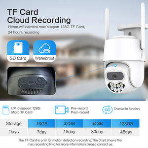 Wistino 2K HDシングルレンズPTZカメラナイトビジョンクラウドストレージWIFI双方向オーディオモーション検出ネットワークカメラ - Product Image 4