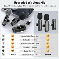 Microphone Lavalier Sans Fil 3-en-1 J3 avec Réduction de Bruit, Portée 15-20M, Type C pour Mobile, Appareil Photo, PC et Interviews de Diffusion