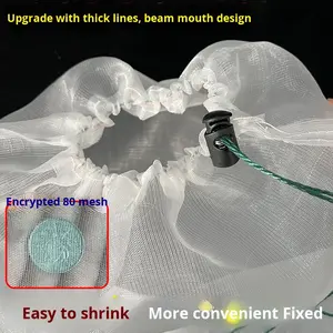 Bolsa de Malla Plegable Portátil de 80 Malla, de Plástico/Poliéster, Gruesa, Transpirable, Impermeable, Ecológica, a Prueba de Insectos y Aves, para Carpas - Product Image 5