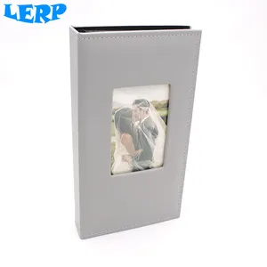 2023 vendita calda Lerp all'ingrosso <span class=keywords><strong>300</strong></span> tipo a paginone centrale singola e doppia finestra 6 pollici in pelle sintetica <span class=keywords><strong>Album</strong></span> fotografico - Product Image 1
