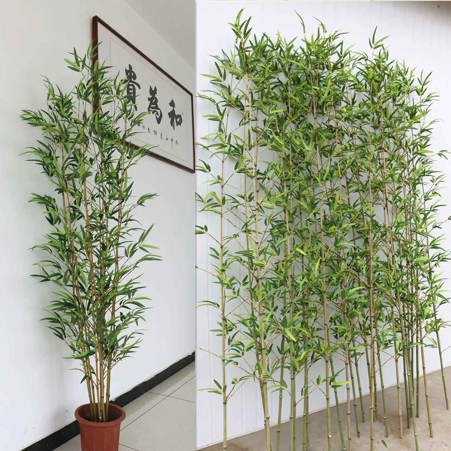 人工竹の木L-BT卸売シルク偽竹植物生け垣偽植物スクリーンプライバシーガーデンフェンス屋外家の装飾