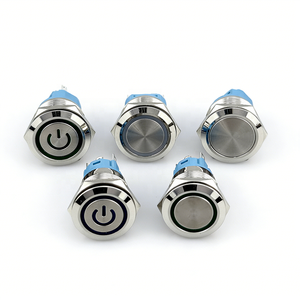 Botón Pulsador Metálico Momentáneo de Venta Caliente, Interruptor de Encendido/<span class=keywords><strong>Apagado</strong></span> IP65 con Conector para Control Industrial - Product Image 2