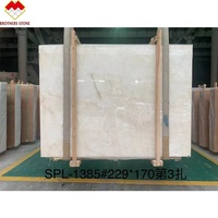 Dalle de marbre blanc rétroéclairé en onyx de l'âge glacial translucide de haute qualité, pierre naturelle pour panneau mural, plateau de table, comptoir, hôtels