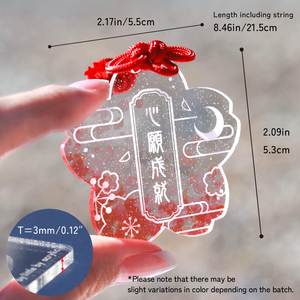 กลิตเตอร์กลีบดอกซากุระ โอมาโมริ ของนำโชค พวงกุญแจอะคริลิคใส - Product Image 3