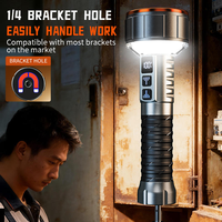 Lámpara de Camping Multifuncional LED Magnética de Aleación de Aluminio, Ultrabrillante, con Zoom, 5 Horas de Iluminación Continua, Carga Rápida, Gran Alcance