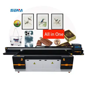 Large Format Inkjet UV Flatbed Printer 2513 Height Adjustable Printing Machine for 3D Glass Wood Acrylic Box Bottle Phone Case