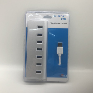Aluminum Alloy 7 Port <b>Usb</b> <b>Hub</b> 158x54x26mm With 250mm Cable For Desktop Expansion - Product Image 2