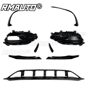 W176 Lip AMG Style Car Front Bumper Lip <b>Splitter</b> Spoiler Side Canards Body Kit for Mercedes Benz A-Class W176 AMG A45 2016-2018 - Product Image 1