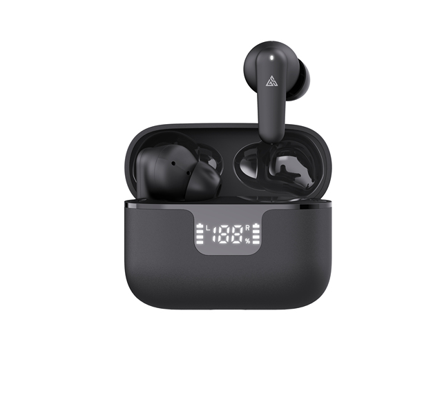 TWS Wireless Earbuds for Headphones Immersive Sound Bass Digital Display Wireless Charging Case for AI Calls
