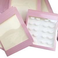Boîte d'extension de kit de cils en papier rose à la mode Emballage de crème pour le visage bon marché avec gaufrage et stratification mate