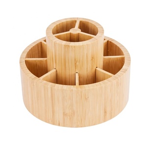 Bsci Nhà Máy Tre Bút Caddy Xoay Bút Chì Chủ Đánh Dấu Sơn Văn Phòng Nguồn Cung Cấp Tổ Chức Trang Điểm Máy Tính Để Bàn Lưu Trữ - Product Image 2