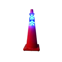 Fabricant prix chaussée autoroute route clignotant plastique cône balise led feu de signalisation solaire clignotant