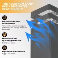 Lampe murale LED extérieure en aluminium, design moderne, longue bande, étanche IP65, pour la décoration de la cour, de la villa, du parc, de l'hôtel