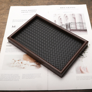 Vassoio Espositore di Lusso in Legno di Noce Verde per Gioielli, Arredamento Casa, Organizzatore Vuoto per Bracciali, Anelli, Profumi e Oggetti Preziosi, Vassoio per Fumatori - Product Image 1