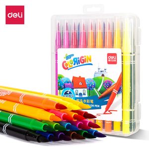 Deli Colorigin Soft Tip Watercolor Pens 24 Colors Washable For Children And Students Drawing Sketching - Product Image 3