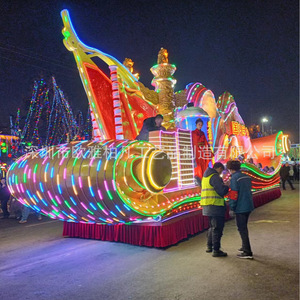 Metal Flower <b>Car</b> Electric Four Wheel Food Truck Commercial Outdoor Advertising Equipment - Product Image 5