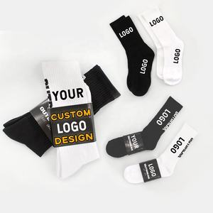 <strong>Socks</strong> for <strong>Men</strong> Cotton Printed Crew <strong>Gym</strong> Classic White Black Plain Athletic Unisex Jacquard Sports Custom Logo <strong>Socks</strong> - Product Image 1