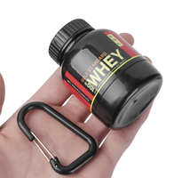 Mini bouteille de poudre de protéine avec porte-clés Portable Mini porte-médicaments publicité santé entonnoir bouteille de sport outil extérieur