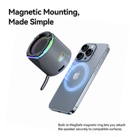 Haut-parleur audio IA portable tendance pour bureau moderne et cuisine, avec anneau lumineux sonore BLE 5W, fixation magnétique et dispositif vocal