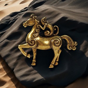 Nueva colección de adornos de metal macizo estilo chino de la marca KI Tengqiao, figuras de caballos antiguos, mascotas de té para escritorio - Product Image 3
