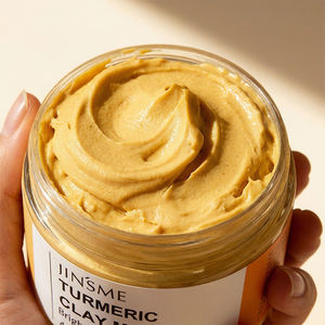Masque de boue au curcuma en marque propre 120g Nettoyage en profondeur Éclaircissant Antioxydant Vitamine C Niacinamide Soin doux pour la peau Masque facial - Product Image 3