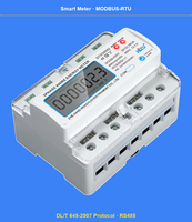 Medidor de Energía Electrónico Trifásico Personalizable de 7P con Pantalla LCD, Corriente Máxima de 100A, Precisión Clase 1.0, RS485 Modbus Surge HUZI