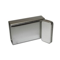 Boîte en métal rectangulaire personnalisée pour bonbons gélifiés, boîte à menthe avec couvercle à charnière, matériaux recyclés, boîte de rangement résistante aux enfants