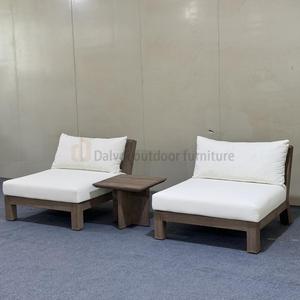 Ensemble <span class=keywords><strong>de</strong></span> canapés d'extérieur modernes <span class=keywords><strong>haut</strong></span> <span class=keywords><strong>de</strong></span> <span class=keywords><strong>gamme</strong></span> en teck pour hôtels et villas – Grande combinaison <span class=keywords><strong>de</strong></span> meubles en bois anti-corrosion - Product Image 3