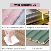 Venta Directa de Fábrica, Paneles de Pared Interiores Acordonados con Revestimiento de PVC y WPC Impermeables para Espacios de Entretenimiento