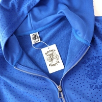 Ensemble de survêtement de marque Saint Vanity pour hommes, sweat à capuche zippé et short, personnalisé avec strass, vente en gros