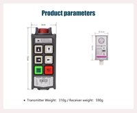 Control Remoto Inalámbrico Universal de 4 Botones y Una Velocidad para Grúas Torre y Camiones de Remolque