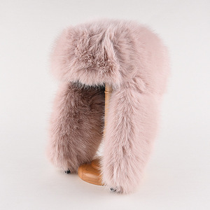 Aviator Nga Windproof ấm Nga mùa đông trượt tuyết Trooper <span class=keywords><strong>hat</strong></span> Faux <span class=keywords><strong>Mink</strong></span> ushanka mũ lông - Product Image 5