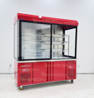 Vitrine Réfrigérée Commerciale Verticale en Acier Inoxydable pour Aliments Frais, Idéale pour Hot Pot et Malatang
