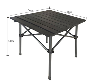 โต๊ะพับได้ทำจากเหล็กคาร์บอนโต๊ะสำหรับปิกนิกม้วนทรงไข่แบบพกพาสำหรับตั้งแคมป์เดินทางปิกนิกบาร์บีคิวเฟอร์นิเจอร์กลางแจ้ง - Product Image 4