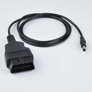 Automotive OBD2 16Pin to DC 5.5*2.1mm 12V DC Power Cable Assembly 1M