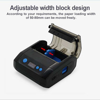 Impresora Inalámbrica Bluetooth Dapper de 80 mm, Impresora Térmica Portátil, Mini Impresora Térmica de Recibos con USB+Serial