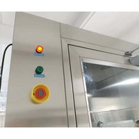 Doubles ventilateurs SUS 304 Douche d'air facile à monter soi-même Panneau de contrôle intelligent Salle blanche Douche d'air pour l'industrie de la biotechnologie Usine