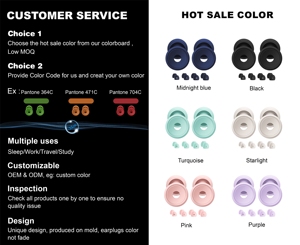 Produits brevetés, bouchons d'oreilles anti-bruit silencieux pour dormir, 4 tailles, réduction du bruit, bouchons d'oreilles en silicone réutilisables pour dormir - Product Image 4