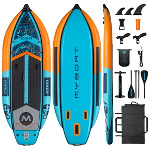 Kayak de pêche gonflable personnalisé de haute qualité 11 pieds pour 2 personnes, pliable avec siège, planche à pagaie SUP, planche à pagaie gonflable océanique 10'6" - Product Image 1