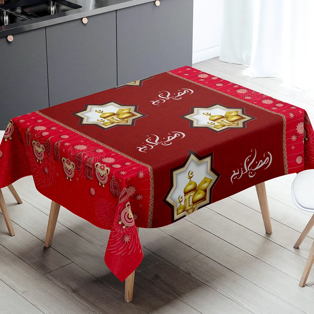 2022 Plastic Ramadan Decorations Dining Table Cloth Covers For Ramadan