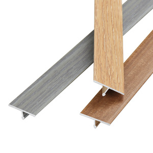 Tira de umbral en forma de T de diseño moderno, tira de borde de grano de madera de aleación de aluminio para piso y azulejo, costura plana incrustada para sala de estar - Product Image 5