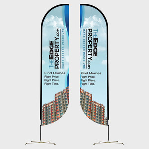 Флаг-пена с логотипом компании, водонепроницаемый, прочный, ветроустойчивый, с P-образным лезвием, из стекловолокна - Product Image 4