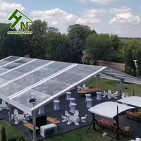 Tentes de réception de luxe à structure en aluminium pour événements extérieurs – Grande tente chapiteau transparente à travée libre – Vente directe usine