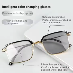Lunettes Photochromiques Demi-Monture Tendance Anti-Lumière Bleue Universelles Hommes et Femmes <span class=keywords><strong>de</strong></span> Haute Qualité à Bon Prix - Product Image 4