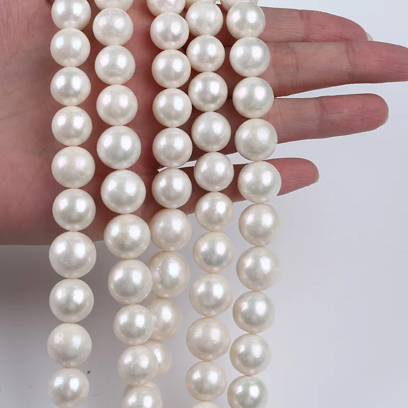 Hebra de perlas de agua dulce Natural Edison, 12-15mm, blanco, venta al por mayor